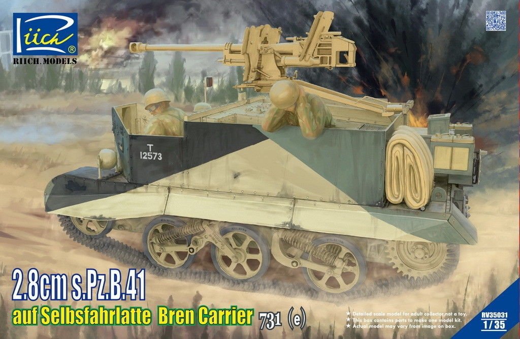 Riich RV35031 WWII allemand s.PZ.41 sur Universal Carrier 731(e) (1/35)