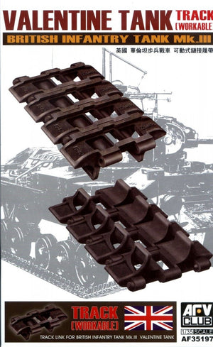 AFV Club 35197 Chenilles fonctionnelles pour char d&amp;#39;infanterie britannique Valentine Mk.III 1/35