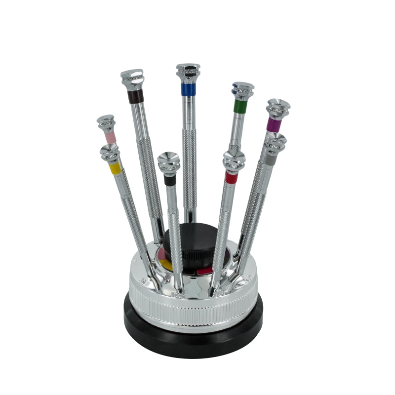Jeu de 9 tournevis de précision Modelcraft PSD1087 avec support rotatif
