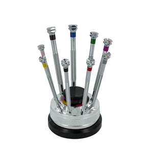 Jeu de 9 tournevis de précision Modelcraft PSD1087 avec support rotatif