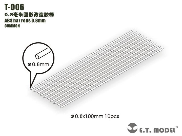Barres de direction en ABS ET modèle T-006, 0,8 mm