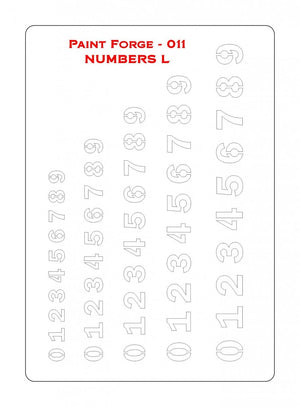 Paint Forge PFST011M STENCIL - NUMBERS – zdjęcie 2
