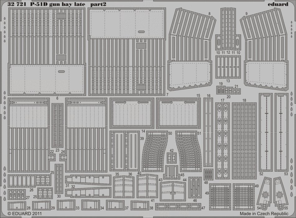 Baie de canon Eduard 32721 P-51D fin de production 1/32 Tamiya – image 2