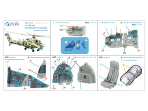 Intérieur imprimé en 3D et coloré sur papier décalcomanie Quinta Studio QD+72184 Mi-24V (Hobby Boss/ARK Models) (avec pièces en résine imprimées en 3D) 1/72 – image 12