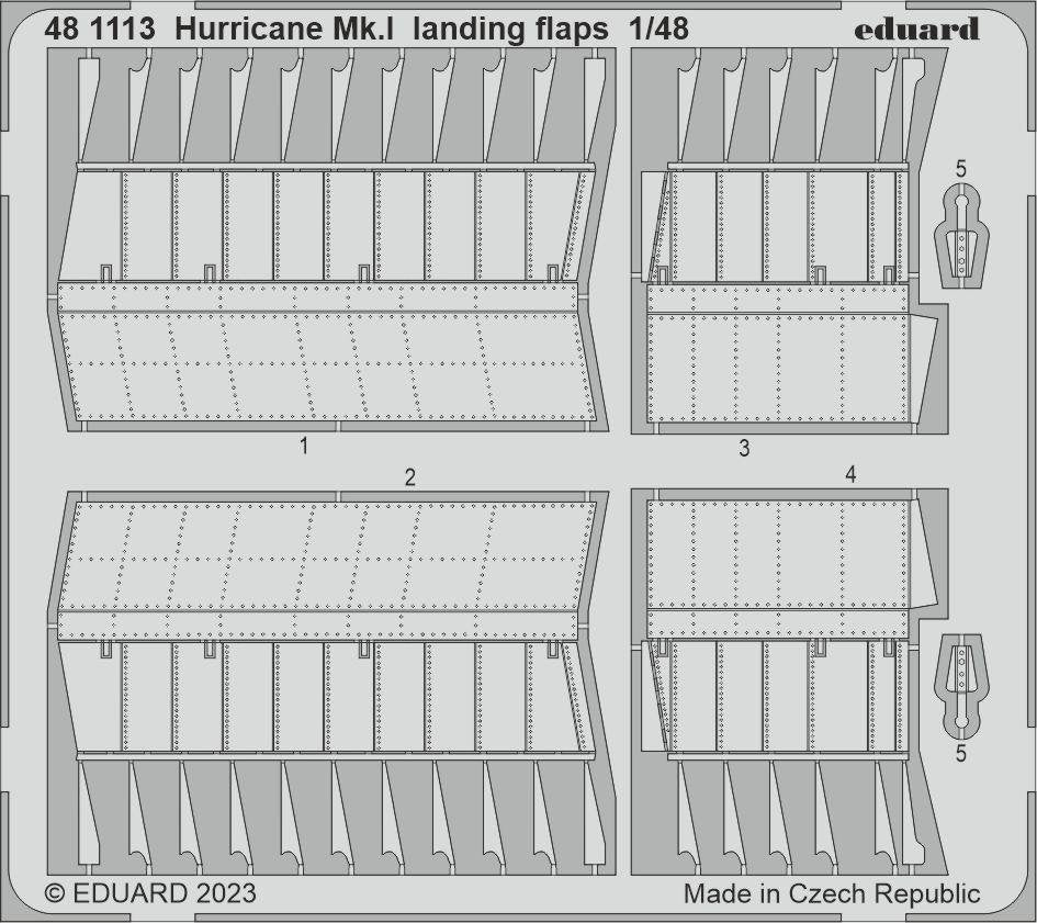 Maquette Eduard 481113 Hurricane Mk. et volets d&amp;#39;atterrissage HOBBY BOSS 1/48