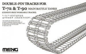Chenilles à double axe Meng Model SPS-030 pour chars de combat principaux T-72 et T-90 (chenilles fonctionnelles sans ciment) 1/35