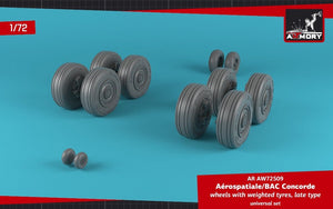Roues de Concorde Armory Models AW72509 avec pneus lestés, fin 1/72
