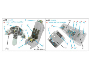 Intérieur imprimé en 3D et coloré sur papier décalcomanie Quinta Studio QD72079 F-15C Early/F-15A/F-15J early (GWH) 1/72 – imagen 2