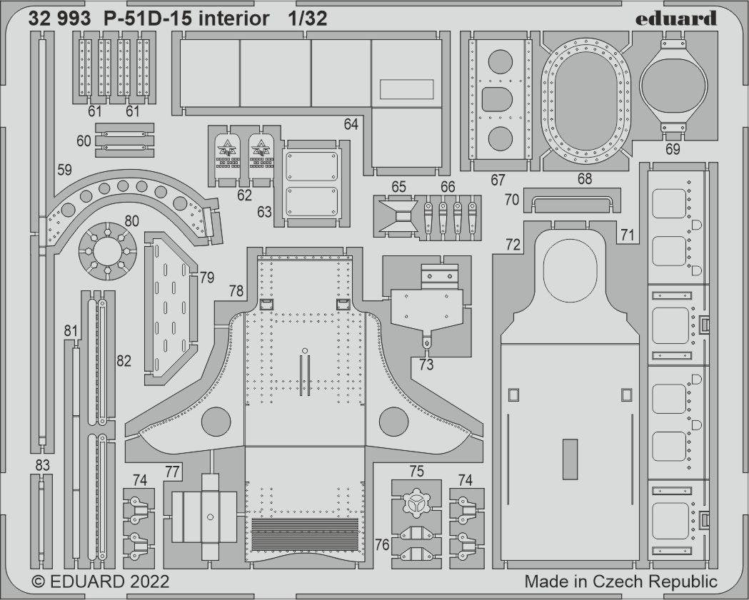 Intérieur du P-51D-15 Eduard 32993 REVELL 1/32