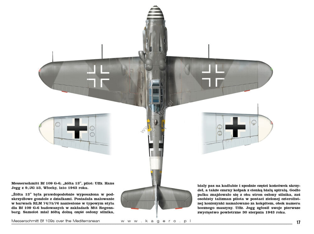 Kagero 15034 Messerschmitt Bf 109 au-dessus de la Méditerranée, partie I (décalcomanies) EN/PL – imagen 6