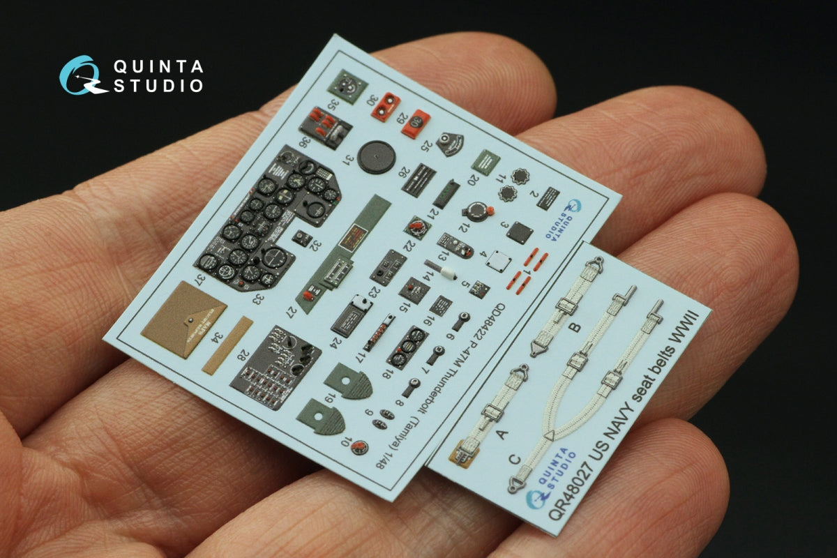 Intérieur coloré imprimé en 3D sur papier décalcomanie Quinta Studio QD48422 P-47M Thunderbolt (Tamiya) 1/48 – immagine 2