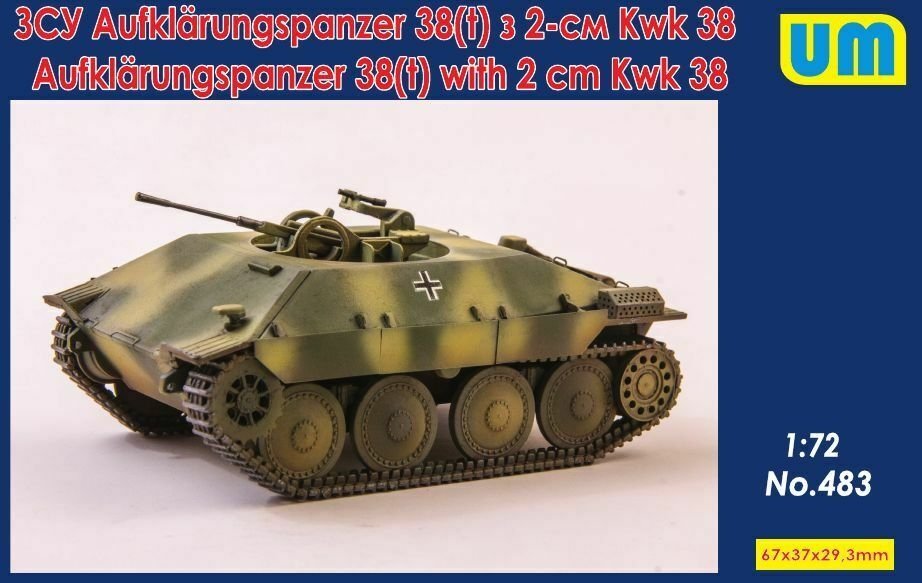 Unimodels 483 Aufklärungspanzer 38(t) avec 2 cm Kwk 38 1/72