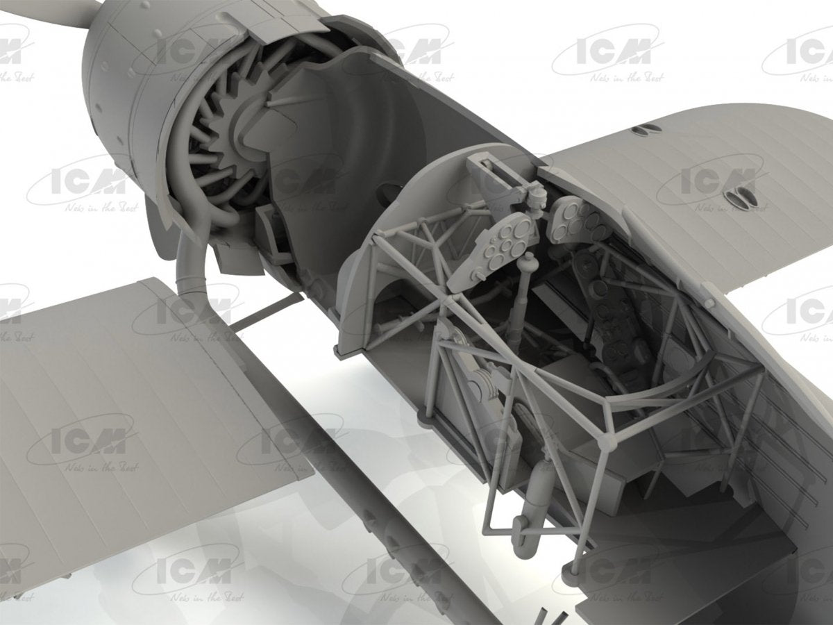 ICM 32025 CR. 42 Falco avec pilotes italiens en uniforme tropical 1/32 – immagine 9