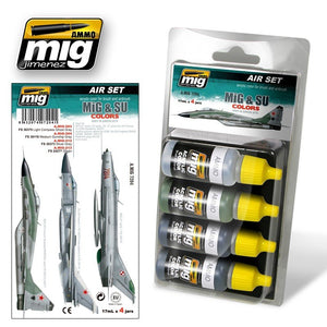 Munitions de Mig Jimenez 7204 MiG SU Couleurs Gris Vert Chasseurs
