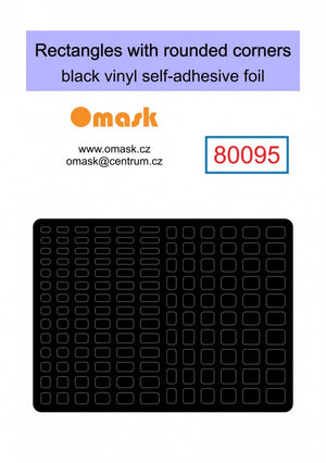 Ensemble universel Omask X8001 1 - feuille de vinyle noir (80092, 80093, 80094, 80095, 80096) – immagine 5