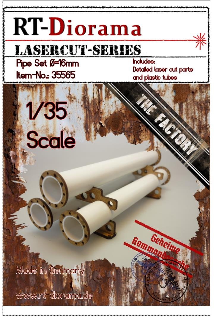 RT-Diorama 35565 Kit de tuyaux D=16 mm (3 pièces) 1/35