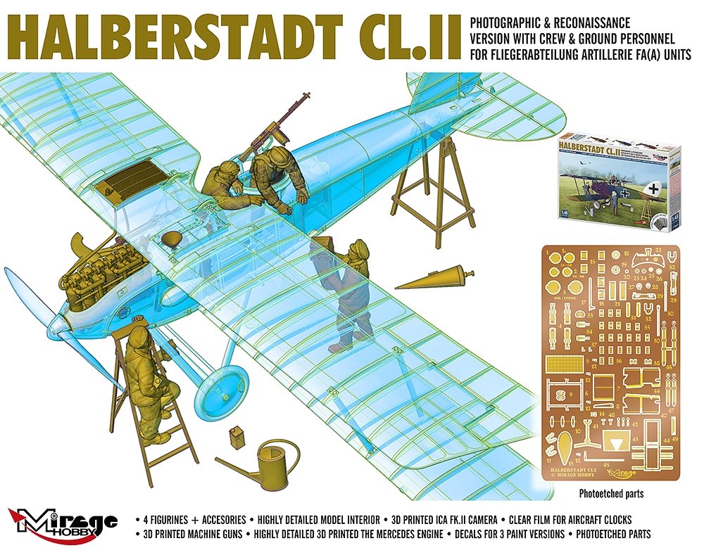 Mirage Hobby 480005 Halberstadt CL.II 1/48 – immagine 3