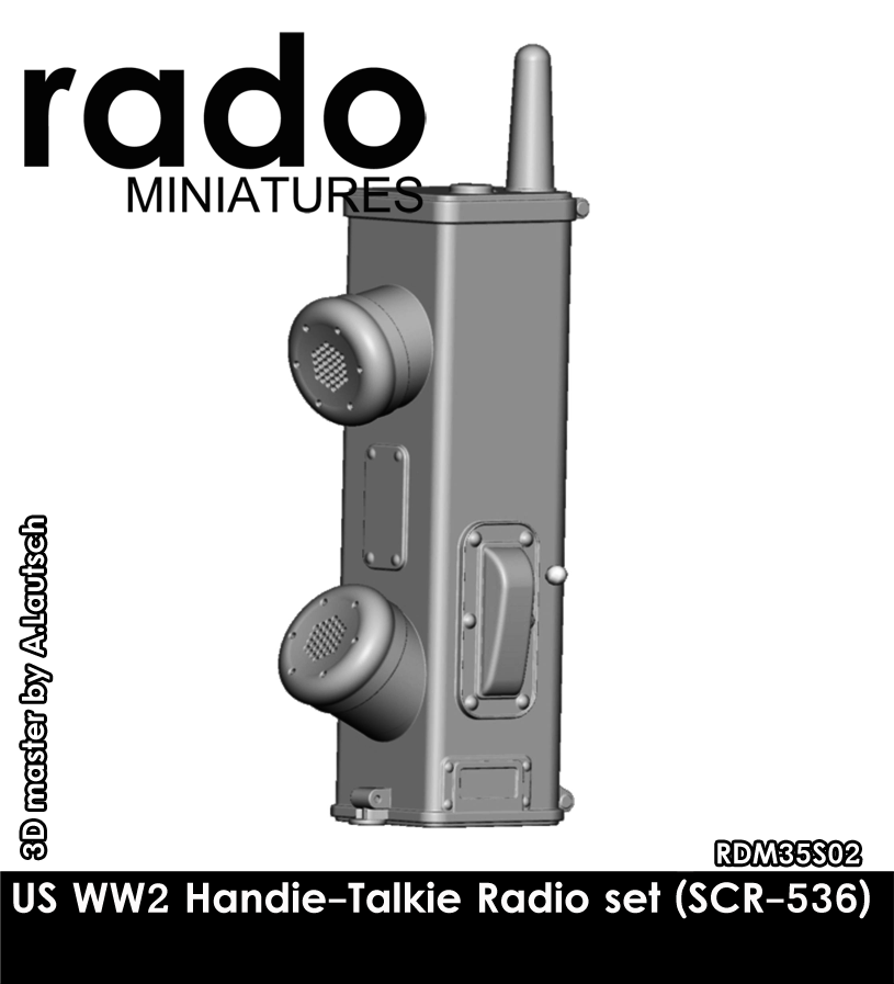 RADO Miniatures RDM35S02 Poste de radio-talkie-walkie américain de la Seconde Guerre mondiale (SCR-536) 1/35