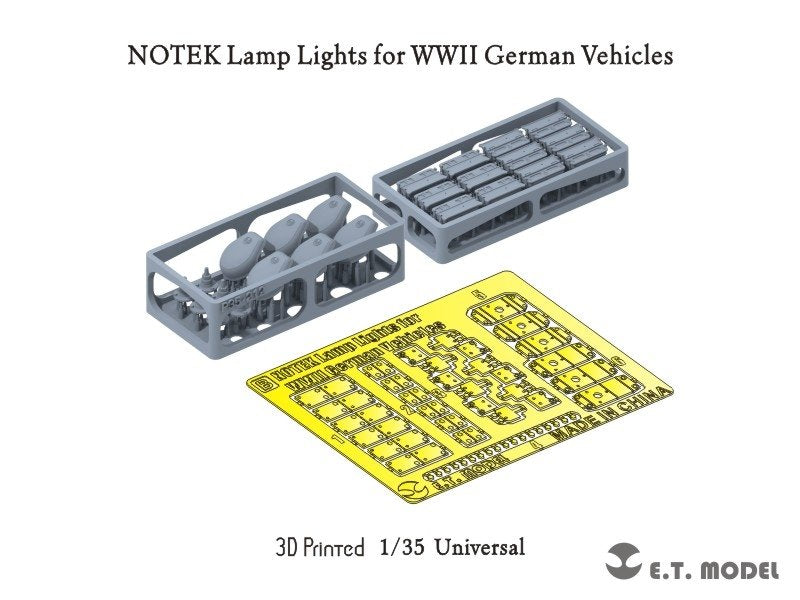 ET Model P35-209 NOTEK Lamp Lights for WWII German Vehicles (3D Printed) 1/35