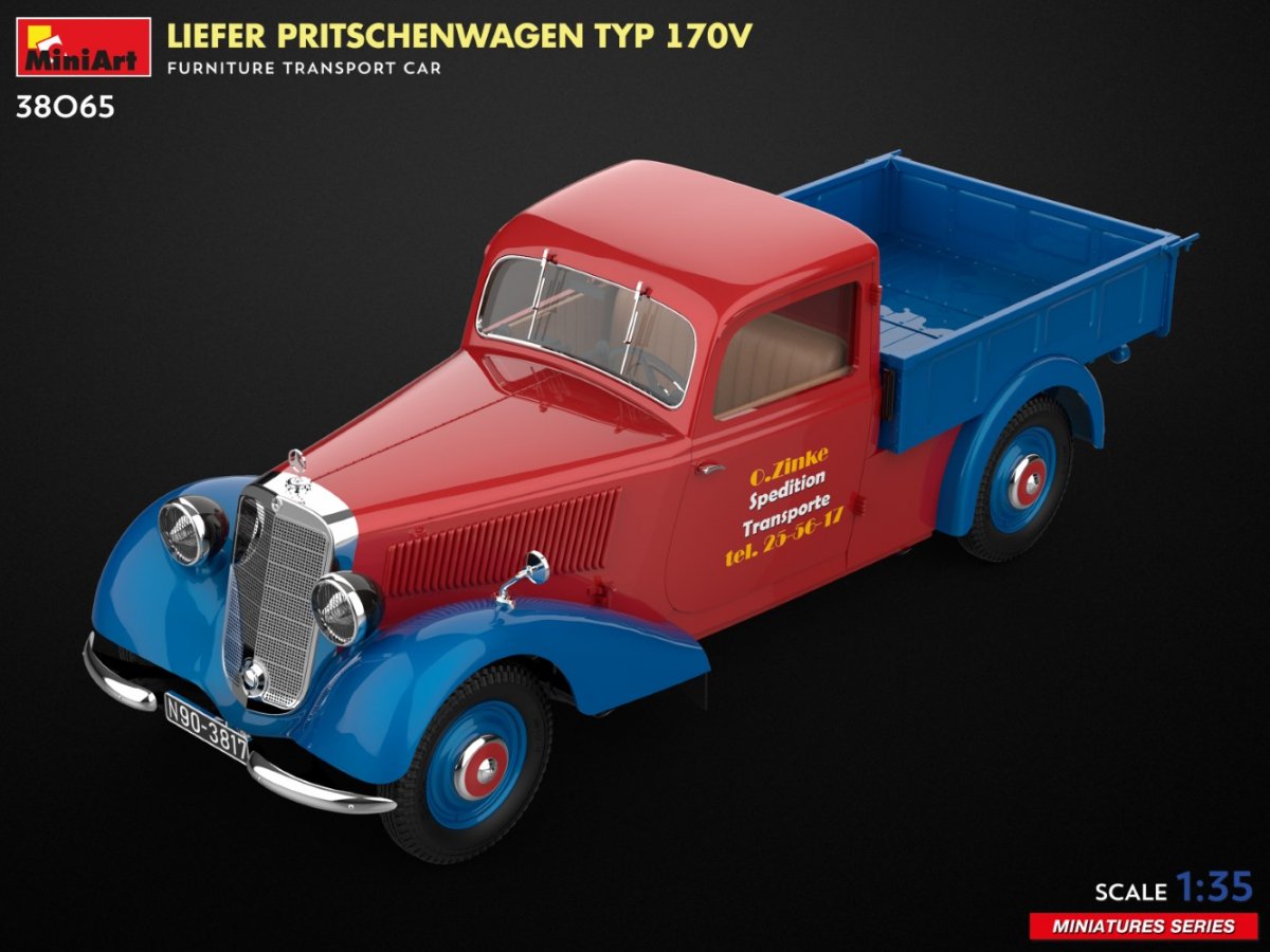 MiniArt 38065 LIEFER PRITSCHENWAGEN TYP 170V. VOITURE DE TRANSPORT DE MEUBLES 1/35 – immagine 5