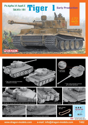 Dragon 7482 SD Kfz Tiger I Première production 1/72