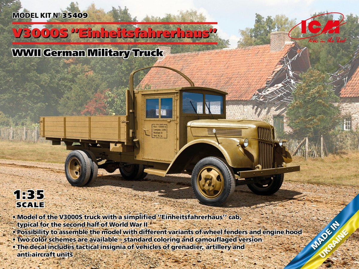 ICM 35409 V3000S Einheitsfahrerhaus Camion allemand de la Seconde Guerre mondiale 1/35 