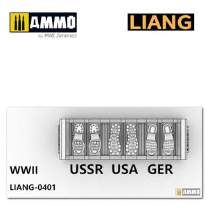 Liang 0401 Maquette imprimée en 3D d&amp;#39;outils à empreinte de chaussure, Seconde Guerre mondiale, échelle 1/35 – immagine 2