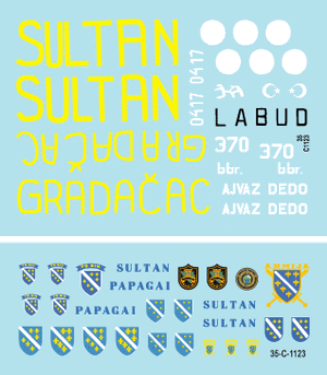 Star Decals 35-C1123 ARBiH - Armija Republike Bosne i Hercgovine (musulman). Chars T-55A 1992-95 1/35 – image 3