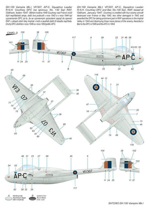 Hobby spécial 72383 DH.100 Vampire Mk. I &amp;#39;RAF, RAAF et Armée de l&amp;#39;Air&amp;#39; 1/72  – imagen 7