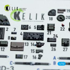 Kelik K72160 SBD-3 Dauntless - interior 3D decals for FlyHawk kit 1/72