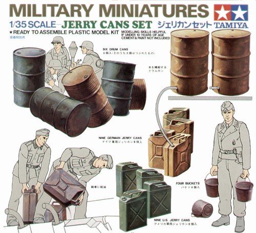Tamiya 35026 Ensemble de jerricans (1/35) 