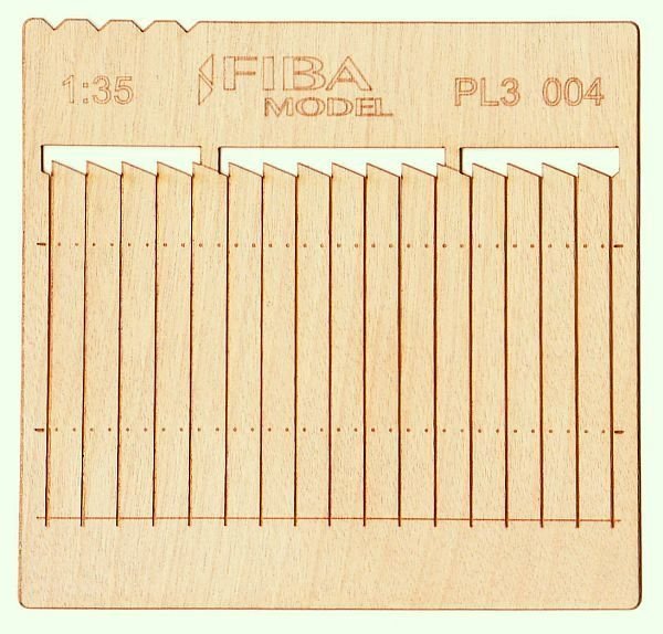 Maquette PL3-004 Clôture en bois type 4 / Clôture en bois 1/35