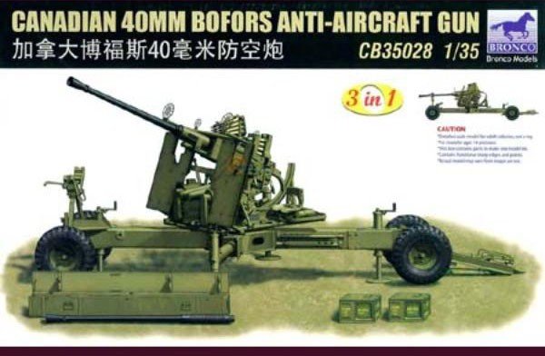 Bronco CB35028 Canon antiaérien canadien Bofors de 40 mm (1/35)