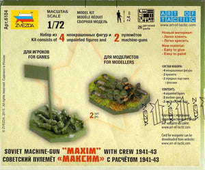 Zvezda 6104 MITRAILLEUSE SOVIÉTIQUE MAXIM AVEC ÉQUIPAGE 1941-43 (1/72) – image 2