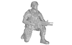 CMK F48331 Soldat agenouillé (sur le genou droit), escouade d&amp;#39;infanterie de l&amp;#39;armée américaine, 2e division, 1/48