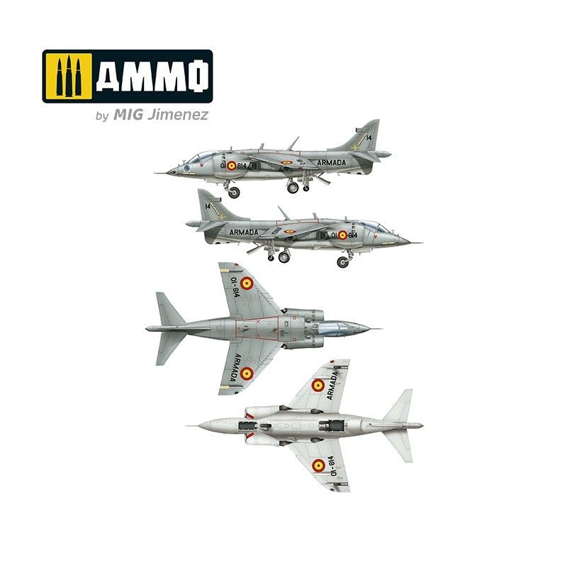 MUNITIONS du Mig Jimenez 8505 Harrier AV-8S MATADOR versions espagnole, américaine, britannique 1/48 – immagine 4