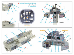 Intérieur imprimé en 3D et coloré sur papier décalcomanie (Revell) pour le Tornado IDS allemand de Quinta Studio QDS+48054 (petite version) (avec pièces en résine imprimées en 3D) 1/48 – image 2