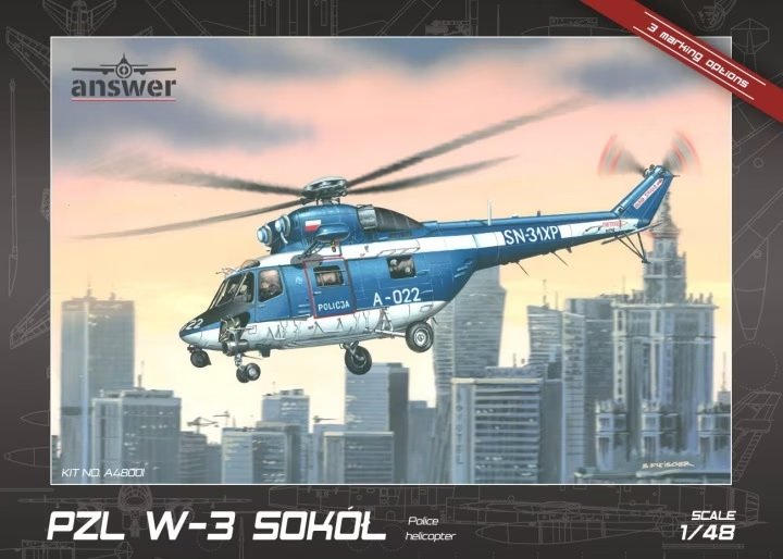 Answer AA48001 Hélicoptère de police PZL W-3 Sokół 1/48