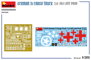 MiniArt 35459 Camion cargo allemand 3 tonnes, production tardive, échelle 1/35 – imagen 3