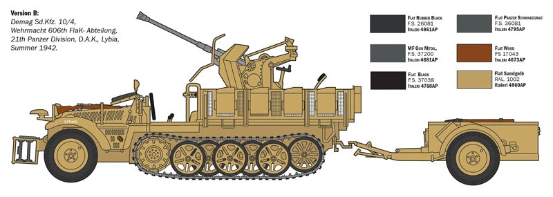 Italeri 6395 SD.KFZ.10/4 avec FLAK 30 et équipage 1/35 – image 5