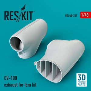 RESKIT RSU48-0267 ÉCHAPPEMENT OV-10D POUR KIT ICM (IMPRIMÉ EN 3D) 1/48