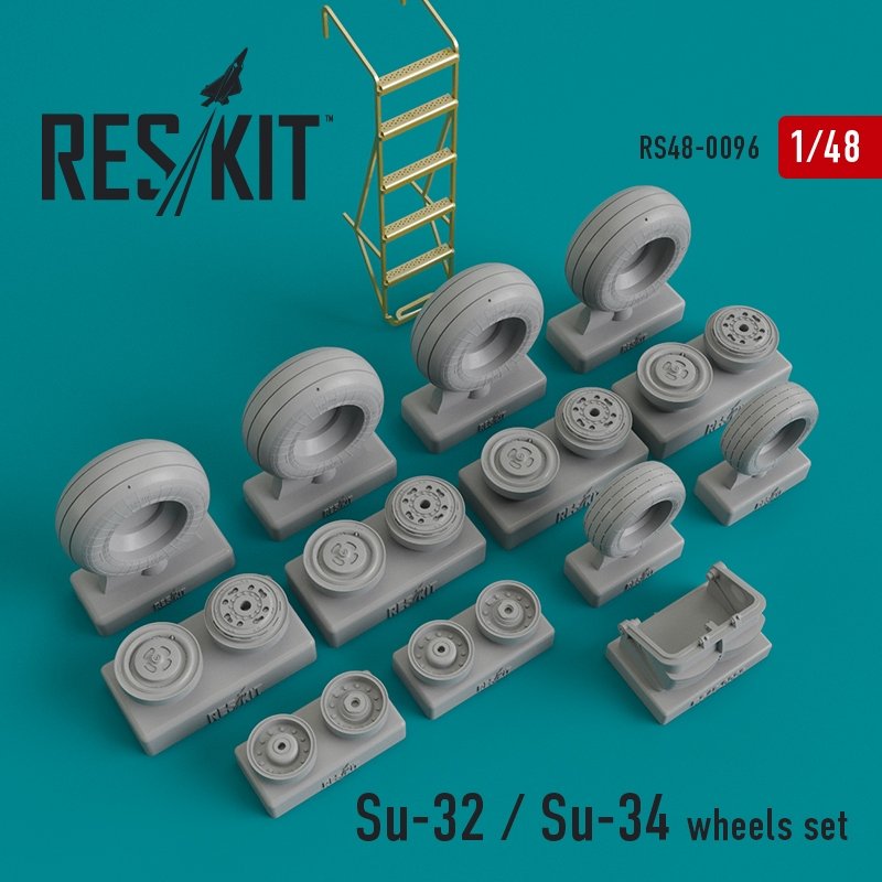 RESKIT RS48-0096 Jeu de roues Su-32 / Su-34 1/48