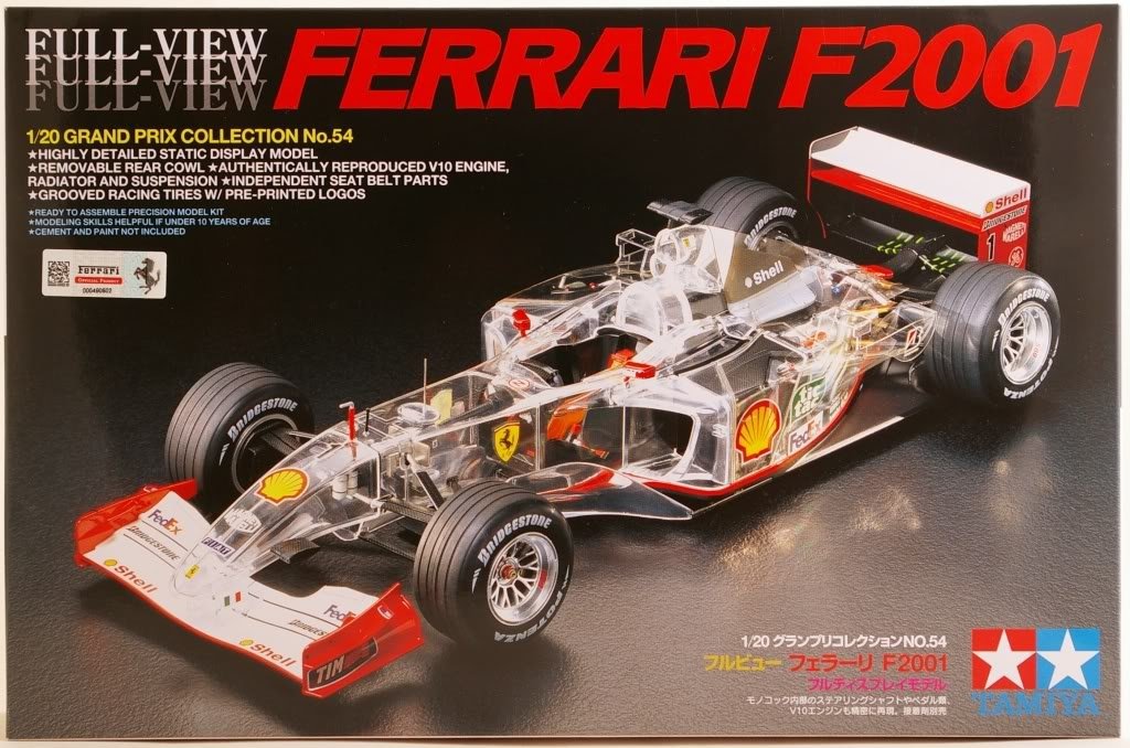 Tamiya 20054 Ferrari F2001 Vue complète (1/20)