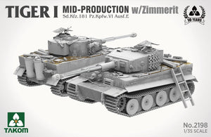 Takom 2198 Tiger I Mid-Production avec Zimmerit Sd.Kfz. 181 Pz.Kpfw. VIAusf. E 1/35 – immagine 2