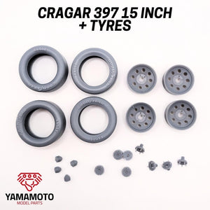 Yamamoto YMPRIM15 Cragar 397 15&amp;quot; + Pneus Prokit! 1/24 – immagine 2