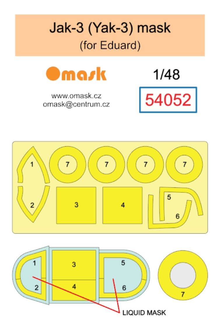 Masque Omask 54052 Yak-3 (Yak-3) (pour Eduard) 1/48 – image 2