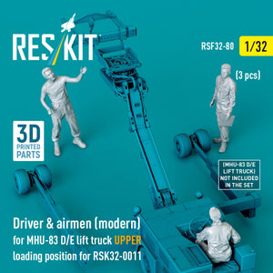 RESKIT RSF32-0080 Conducteur et aviateurs (moderne) (3 pièces) (Position de chargement supérieure pour chariot élévateur MHU-83 D/E RSK32-0011) (Impression 3D) 1/32 – imagen 2