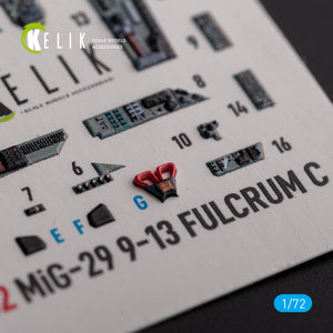 Décalcomanies 3D intérieures KELIK K72142 pour maquette GWH au 1/72 du MiG-29 Fulcrum-C 9-13 – imagen 2
