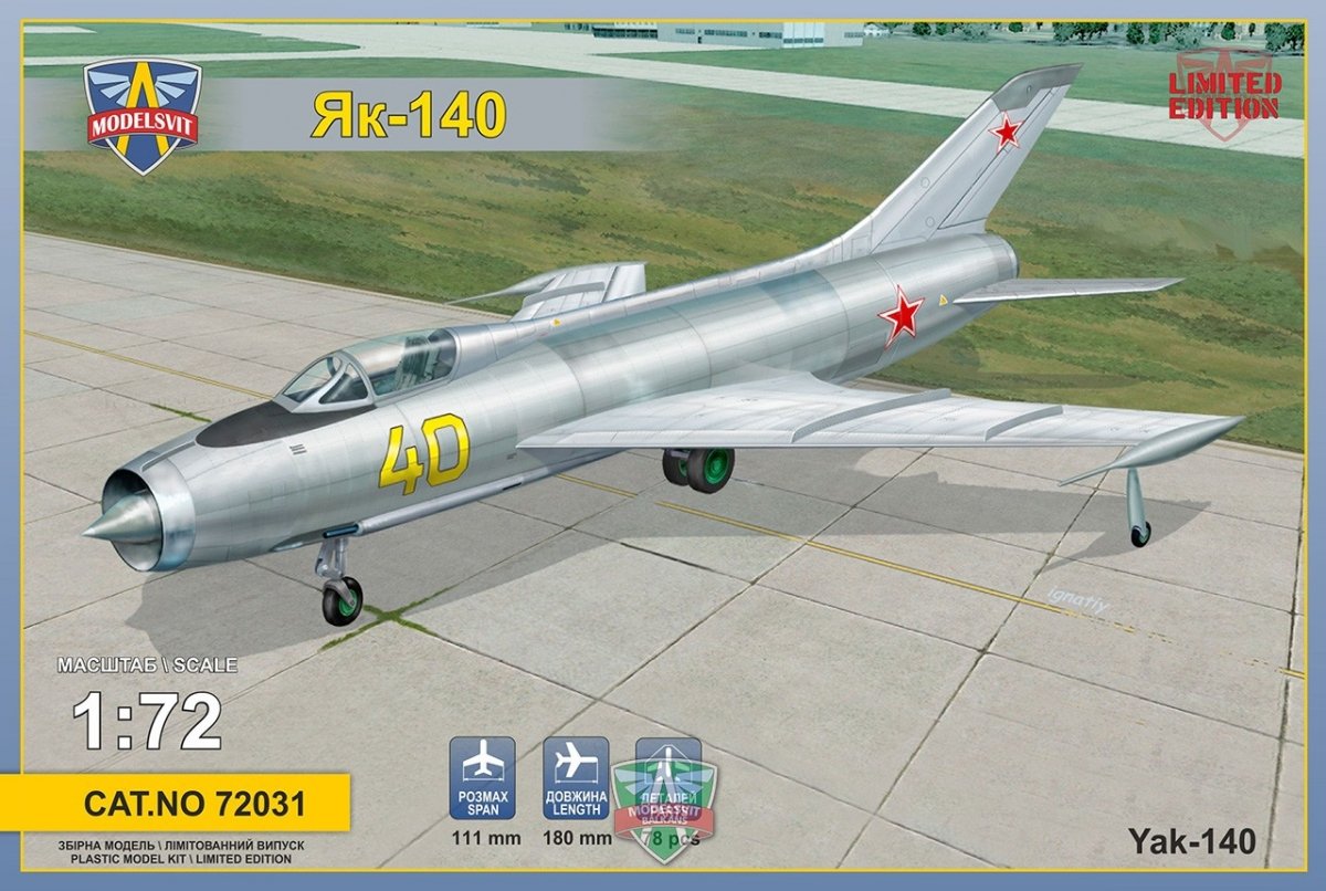 Modelsvit 72031 Yak-140 Prototype 1/72 