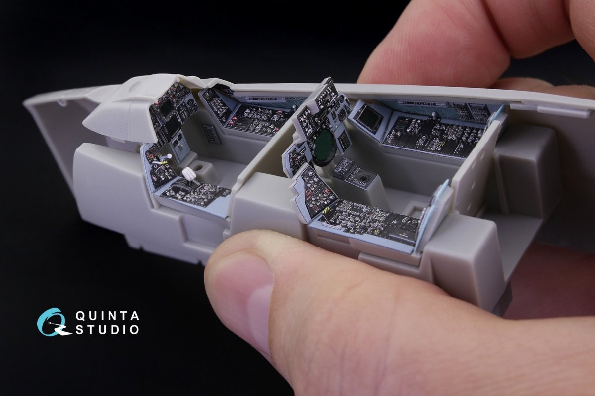 Intérieur imprimé en 3D et coloré sur papier décalcomanie Quinta Studio QD48178 F-14A (pour maquette Hasegawa) 1/48 – immagine 3